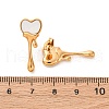 304 Stainless Steel Natural White Shell Stud Earrings EJEW-Z118-01G-5