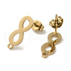 Ion Plating(IP) 304 Stainless Steel Stud Earring Findings STAS-I206-86G-2