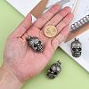 Retro Men's Halloween Jewelry 304 Stainless Steel Big Skull Pendants X-STAS-O044-40-4
