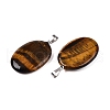 Natural Tiger Eye Pendants G-T138-207F-2
