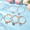 5Pcs Alloy Butterfly Charm Bracelets BJEW-JB11730-1
