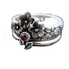 Tibetan Style Alloy Rhinestone Finger Rings FS-WG48FD4-02-5