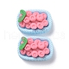 Opaque Resin Cabochons RESI-G029-B04-1