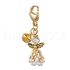 Angel Glass Beaded & Alloy Pendant Decorations HJEW-MZ00193-06-2