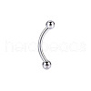 Titanium Alloy Round Curved Barbells Eyebrow Rings WGE70A8-01-1