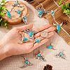  14Pcs 7 Styles Synthetic Turquoise Pendants FIND-TA0003-06-14