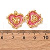 304 Stainless Steel Enamel Pendants STAS-U061-21G-02-3