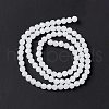 Faceted(32 Facets) Round Imitation Jade Glass Beads Strands X-EGLA-J042-4mm-30-5