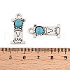 Synthetic Turquoise & Alloy Pendants PALLOY-H146-01AS-I-3