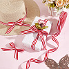 AHADERMAKER 25 Yards Polyester Striped Ribbons DIY-GA0006-85-5