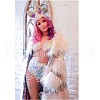 Lilac Acrylic Scale Sequin Alloy Tassel Chain Sexy Suit Body Chains for Beach Party FS-WG189BD-05-2