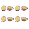 FIBLOOM 8Pcs 304 Stainless Steel Vortex Cuff Earrings EJEW-FI0003-30-1