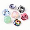 Faceted Square K9 Glass Pointed Back Rhinestone Cabochons RGLA-E007-8mm-M-2