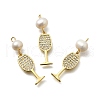 Brass Micro Pave Cubic Zirconia Pendants KK-Z093-23G-01-1