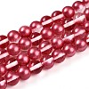 Baking Painted Transparent Glass Beads Strands DGLA-N011-10mm-06-1