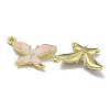 Rack Plating Alloy Enamel Pendants PALLOY-F312-13G-2