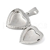 304 Stainless Steel Rhinestone Locket Pendants STAS-U040-17P-2