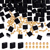  1 Strand Rectangle Natural Black Onyx(Dyed & Heated) Beads Strands G-NB0005-54B-1