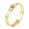 304 Stainless Steel Micro Pave Clear Cubic Zirconia Cuff Bangles BJEW-Z124-02G-4