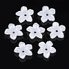 5-Petal ABS Plastic Imitation Pearl Bead Caps OACR-S020-28-2