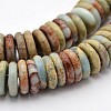 Flat Round/Disc Synthetic Aqua Terra Jasper Beads Strands G-N0160-01-3x10-4