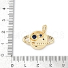 Brass Micro Pave Clear Cubic Zirconia Pendants KK-R213-19G-3