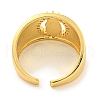 Rack Plating Brass Micro Pave Cubic Zirconia Saint Open Cuff Ring RJEW-C082-02G-3