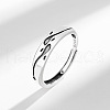 925 Sterling Silver Adjustable Finger Rings for Man FS-WGAB56D-01-1