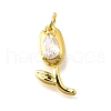 Brass Micro Pave Cubic Zirconia Pendants KK-Z102-01G-02-1