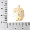 Brass Micro Pave Clear Cubic Zirconia Pendants KK-U064-17G-3