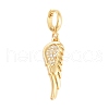 Brass with Cubic Zirconia Pendants KK-G496-07G-1