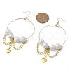 Stainless Steel Acrylic Imitation Pearl Dangle Earrings EJEW-JE05810-4