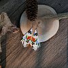 Bohemian Style Glass Seed Bead Tassel Dangle Earrings MO0710-1-3