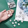 Unicraftale 36Pcs 3 Style 304 Stainless Steel Brooch Cabochon Settings STAS-UN0029-40-4