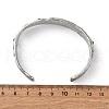 304 Stainless Steel Rhinestone Cuff Bangles for Women BJEW-R026-01P-5