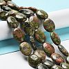 Natural Unakite Beads Strands G-L164-A-33-2