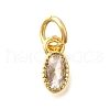 Brass Micro Pave Cubic Zirconia Pendants KK-Z102-05G-01-2
