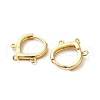 Brass Hoop Earring Findings ZIRC-Q201-11G-2
