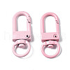 Spray Painted Eco-Friendly Alloy Swivel Snap Hooks Clasps PALLOY-T080-02K-NR-2