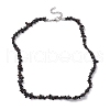 Natural Obsidian Chip Beaded Necklace NJEW-JN04615-12-2