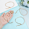   4Pcs 2 Styles Plastic Pearl Beaded Anklets Set AJEW-PH0011-64-3