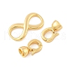 Brass Fold Over Clasps KK-U056-06G-2