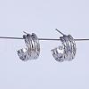 Simple Fashion Twisted Pattern Brass Stud Earrings TM0322-3