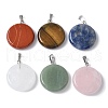 Natural Mixed Gemstone Pendants G-A259-04P-1