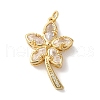 Rack Plating Brass Micro Pave Cubic Zirconia Pendants KK-U022-13A-G-1