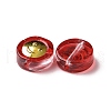Transparent Spray Painted Glass Beads GLAA-I050-15I-3