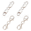 Olycraft 4Pcs 2 Style Double 925 Sterling Silver Lobster Claw Clasps Sets STER-OC0001-01-1