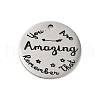 Anti-Tarnish 201 Stainless Steel Pendants STAS-R002-01P-24-1