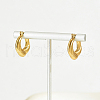 Twisted Stainless Steel Hoop Earrings for Women JB8959-2