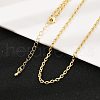 2.5MM Brass Cable Chain Necklaces NJEW-L356-04G-2